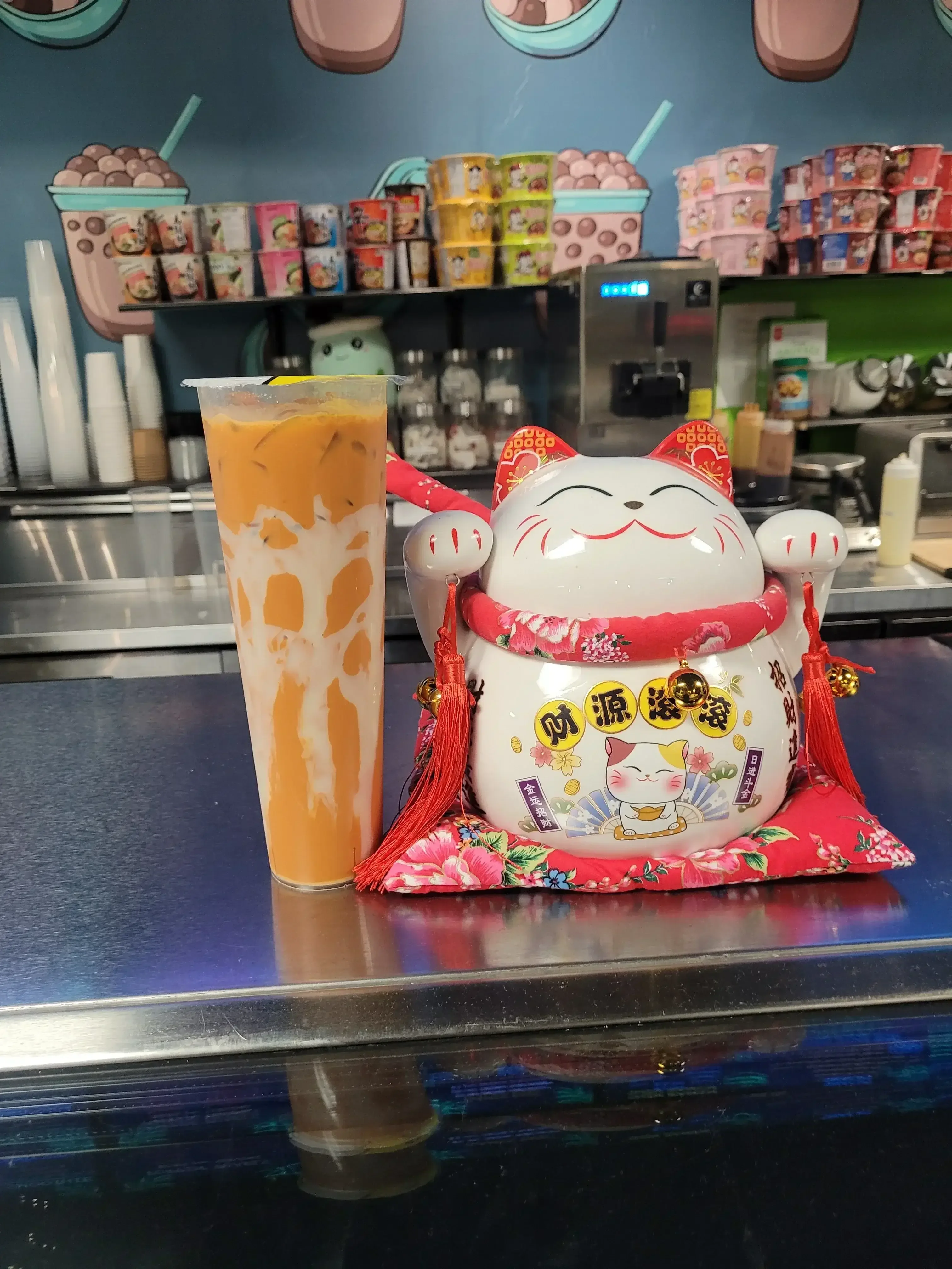 Close-up of signature drink from the menu